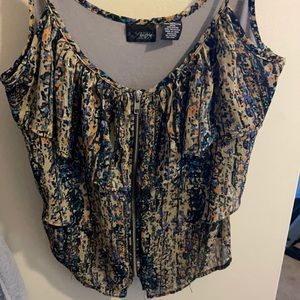 Zipper front tank top